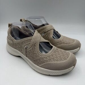 Skechers Vapor Foam Move Aster Shoes Womens Size 7.5 Taupe Knit Slip On Sneakers